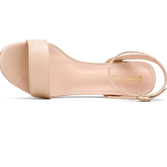 New Size 10 Dream Pairs Nude Stecy1 High Heel Stiletto Open Toe Pump Dress Shoes - Picture 4 of 11